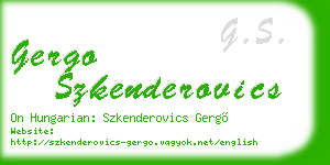 gergo szkenderovics business card